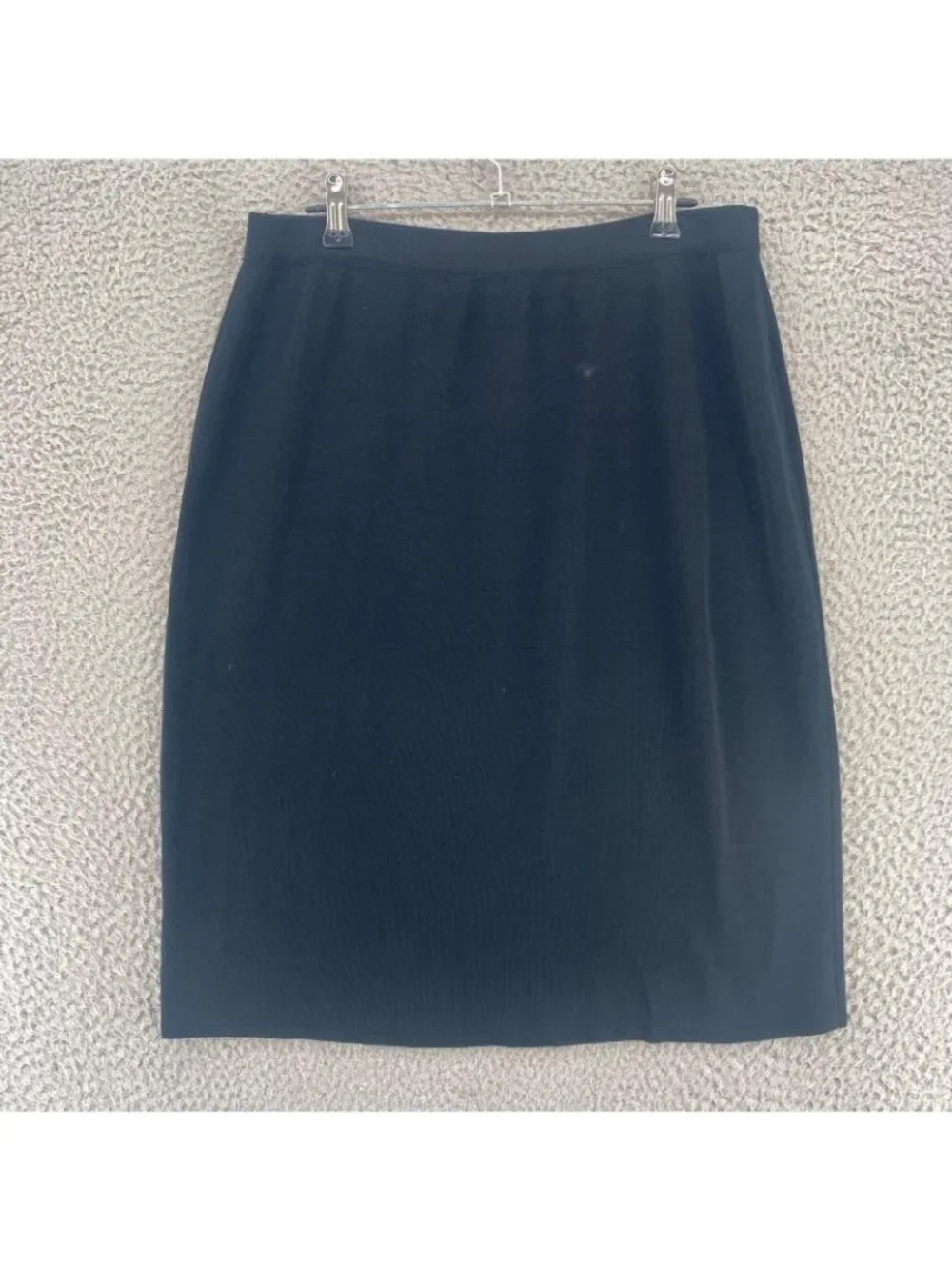 Ming Wang Skirt Womens Medium Petite Black Pull On Stretch Knee Length Straight